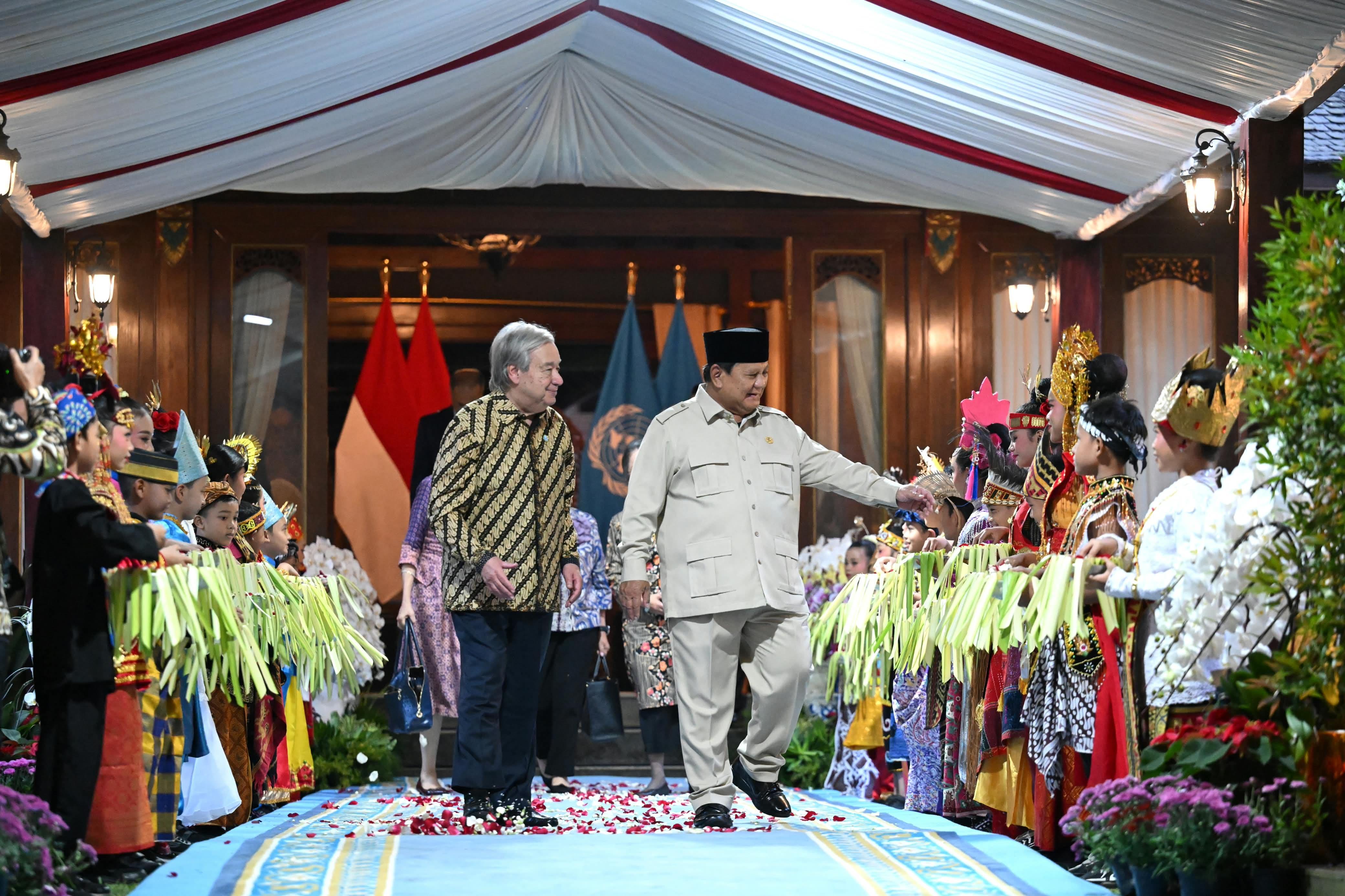 Presiden Prabowo Sambut Kunjungan Sekjen PBB António Guterres di Hambalang