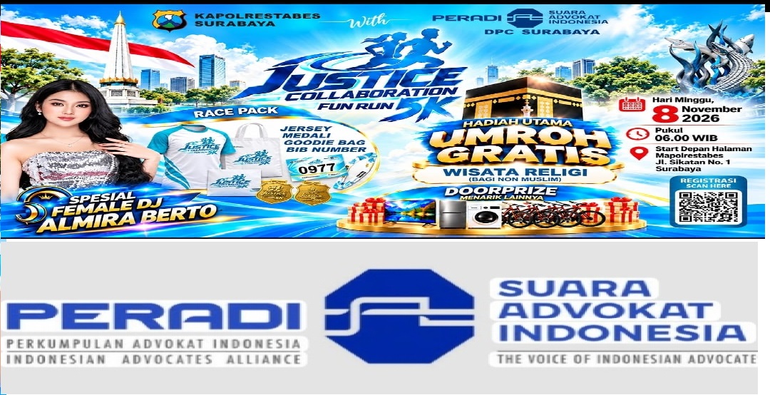 Target 5.000 Peserta, Fun Run Kolaborasi Polrestabes Surabaya dan Peradi SAI Tawarkan Hadiah Umrah